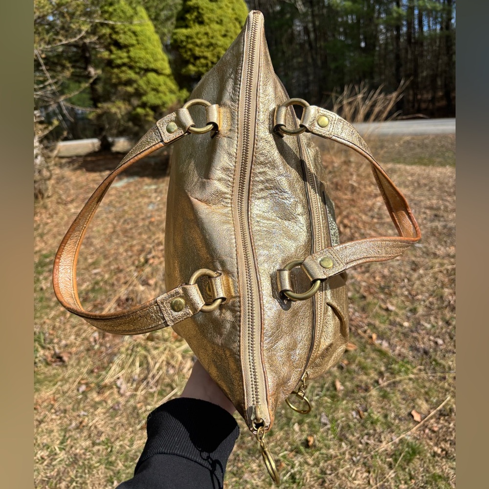 COACH Poppy Metallic Gold Shoulder Bag - Picture 13 of 17